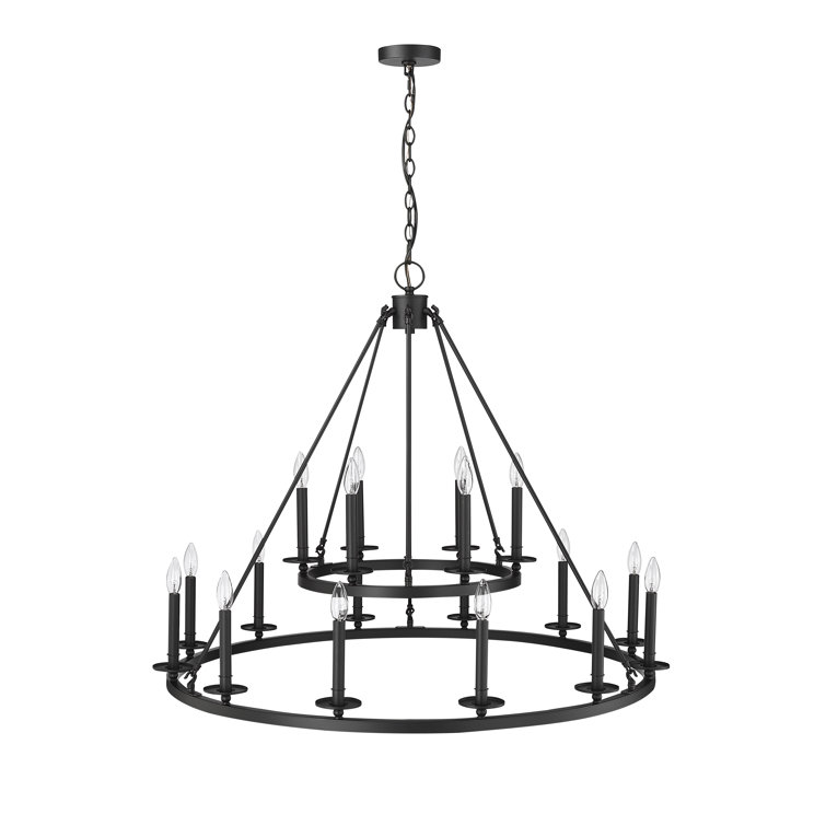 Gracie Oaks Zein Light Dimmable Wagon Wheel Chandelier Wayfair